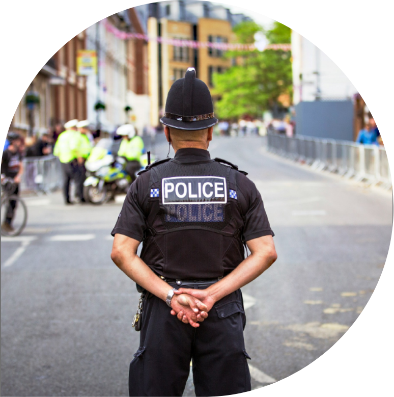 A standing Police Officer